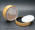30cc  1 ounce empty  bamboo cosmetic loose power sifter  jar natural bamboo lid