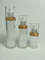 15ml  30ml  50ml clear plastic  cosmetic airless  bottle packaging with wooden pump