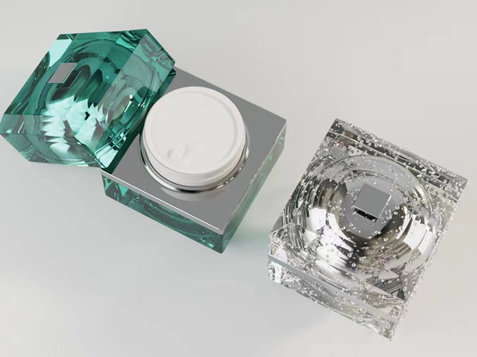 Luxury blue Acrylic cosmetic jar cream packaging container 30g 50g