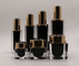 Wholesale Acrylic Luxury Square Men Cosmetic Package Black Plastic Bottles 15ml 30ml 50ml 120ml Acrylic Bottle Dis