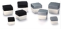30g 50g 100g 200g square ps cosmetic jar with black cap