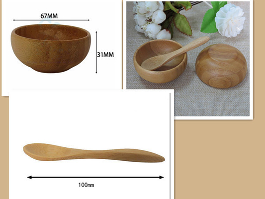 Environmentally friendly paint bamboo bowl bamboo spoon