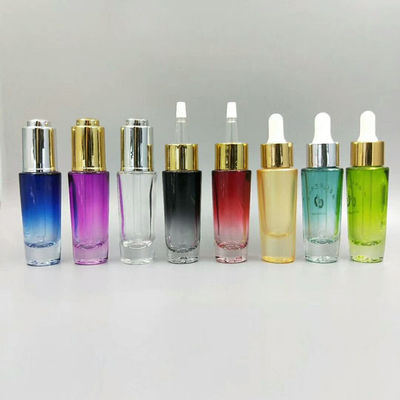 15ml glass essential oil cosmetic bottles essence serum bottle with press button dropper