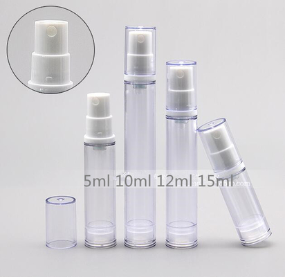 Cute plastic mini airless cosmetic bottle 5ml 10ml 12ml 15ml for serum lotion