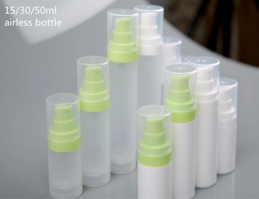 15ML 30ML 50ml tall empty white airless bottles with fine mist spray for cosmetic