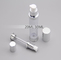 Golden or silver plastic luxury airless bottle  20ml 30ml for cosmetic eye serum
