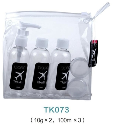 Travel Package 5 Sets Of Spray Bottles Plastic Apparent Kit Bottle Cosmetic Container