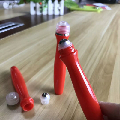 15ml radian shape PETG roll on bottle empty with metal ball eye gel plastic roller bottle