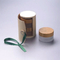 5g 15g 30g 50g 100g bamboo cosmetic packaging frosted glass jar with bamboo lid nature
