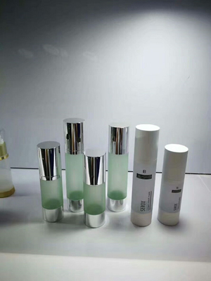 Silvery Electroplate Cosmetic Airless Bottle 15ML 30ML 50ML 80ML