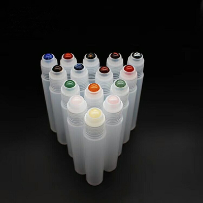 PP PCR Plastic Roller Bottle With Plastic Cap 10ml Small Roll on For Eye Care Appliator Eye Serum Bottle