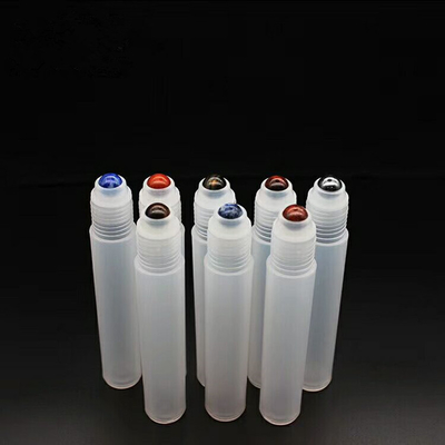 PP PCR Plastic Roller Bottle With Plastic Cap 10ml Small Roll on For Eye Care Appliator Eye Serum Bottle