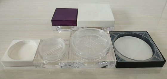 Empty cosmetic 10g15g 30g 50g  square loose powder jar with sifter