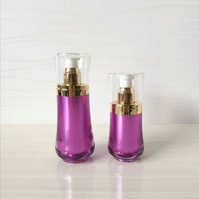 30ml 50ml Luxury Acrylic Pump Cosmetic Lotion Pump pink Bottles Bottle Acrylic Plastic Cosmetic Emulsion Bottle