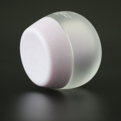 Wholesale 30ml 50ml frosted face Cream Containers Cosmetic Acrylic Jar Round Double Acrylics Jar