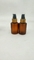 bamboo cosmetic bottle 60ml frosted amber pet plastic bottle