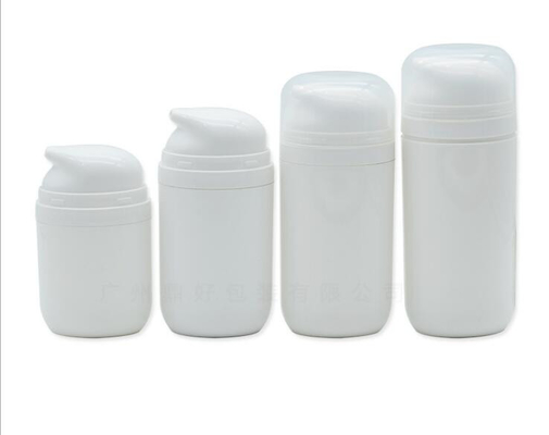 50ml 80ml 100ml 120ml oval shape empty Plastic BB cream white Airless Bottle with Big Pump bottle