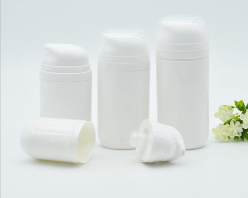 50ml 80ml 100ml 120ml oval shape empty Plastic BB cream white Airless Bottle with Big Pump bottle