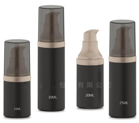 luxury 15ml 20ml 25ml airless pump bottle  plastic airless cosmetic bottles refillable lotion skin care cleanser bottle