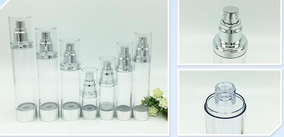 15ml 30ml 50ml 60ml  80ml 100ml 120ml gold silver cosmetic lotion airless pump bottle in stock