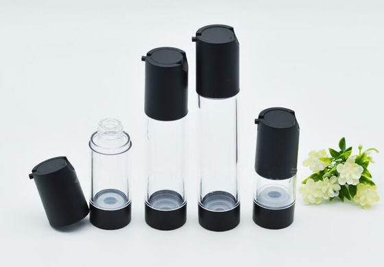 liquid airless cosmetic bottle big size plastic bottle refillable empty container vials