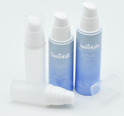 Wholesale white 30ml 50ml PP plastic airless pump bottle cosmetic