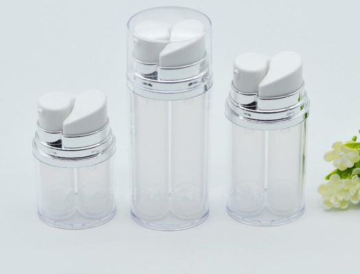 10ml 20ml 30ml empty plastic dual chamber airless bottle for cosmetic use