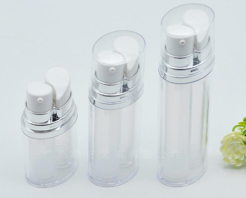 10ml 20ml 30ml empty plastic dual chamber airless bottle for cosmetic use