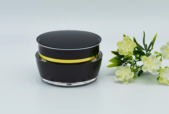 50g 30g 15g Wholesale Costom  Empty Cosmetic Packaging Black Face Cream Jar for men's cream