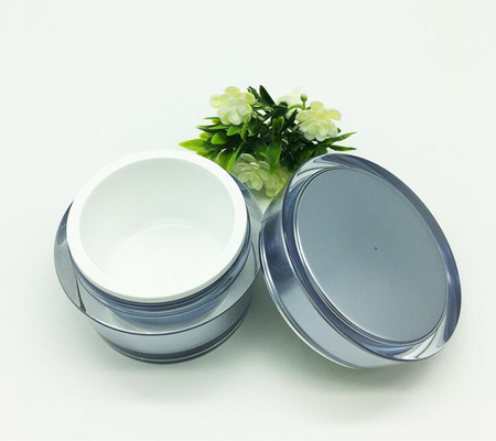 Plastic Cosmetic Container Empty Cream Jar 15g 30g 50g 100g Pot Factory Supply Round Luxury Cosmetic Packing  jar