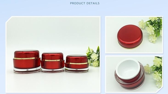 15g 30g 50g  luxury acrylic red round cream cosmetic jar