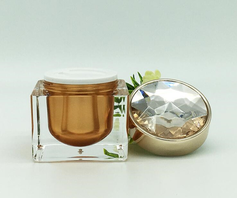 30G 50G luxury square skin lotion plastic acrylic cream cosmetic bottles jars