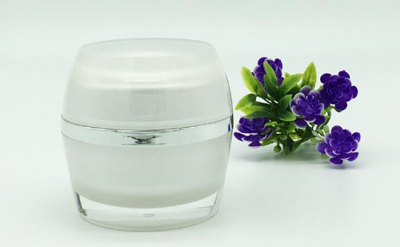 empty 15g 30g 50g Pearl white acrylic cream jar skincare cosmetic containers packaging