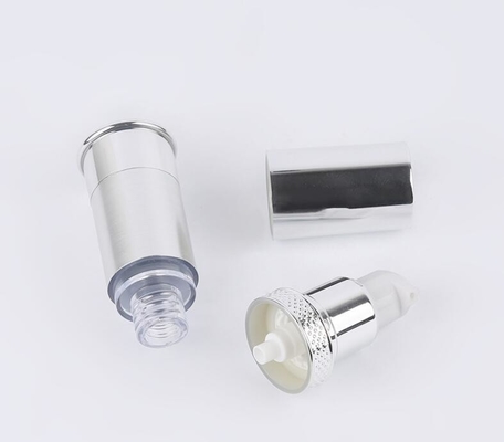 brushed finishing Cosmetic Plastic Acrylic Airless Lotion Pump Bottle With Silver Pump