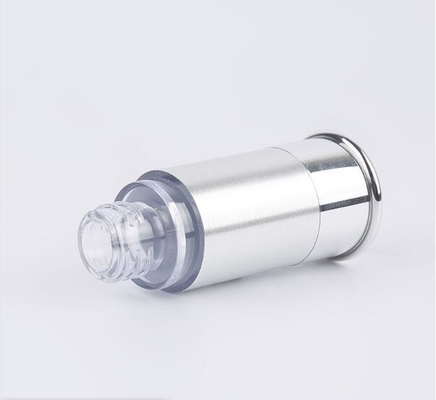 brushed finishing Cosmetic Plastic Acrylic Airless Lotion Pump Bottle With Silver Pump