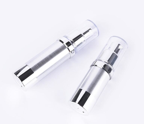 10ml 15ml 20ml 30ml Brushed silver  airless Pump Skincare Cosmetic Bottles