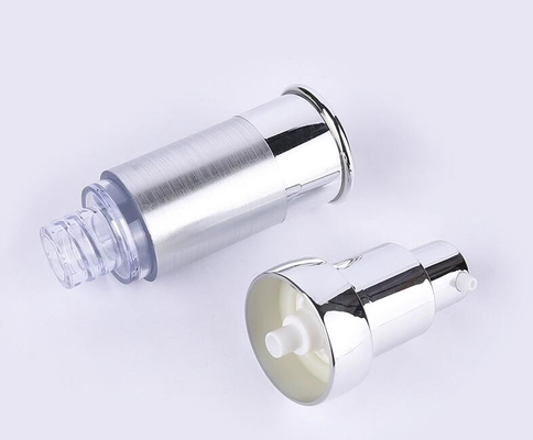 10ml 15ml 20ml 30ml Brushed silver  airless Pump Skincare Cosmetic Bottles