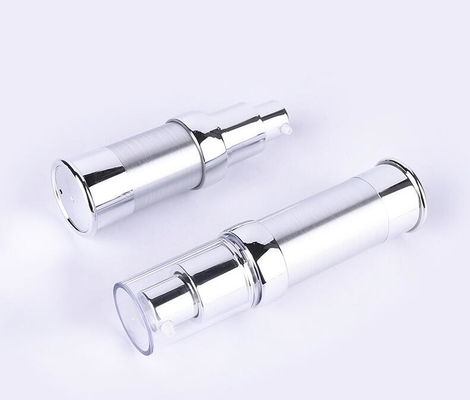 10ml 15ml 20ml 30ml Brushed silver  airless Pump Skincare Cosmetic Bottles