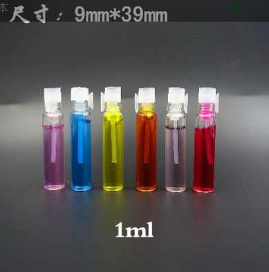 Mini 1ml  clear small trial glass perfume sample bottle vials