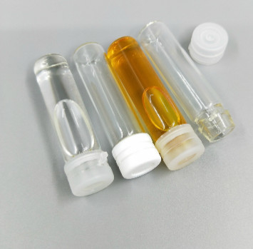 Transparent small lock glass bottle with plastic tear cap can be printed logo custom wholesale