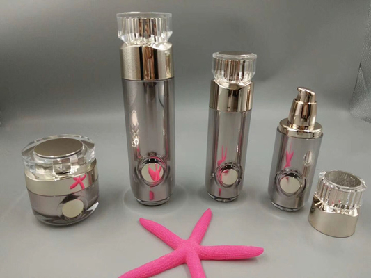 Acrylic Set Bottle Universal Gold Silver fashion Shaped Bottle  15ml 60ml 50ml jar 50g skin care