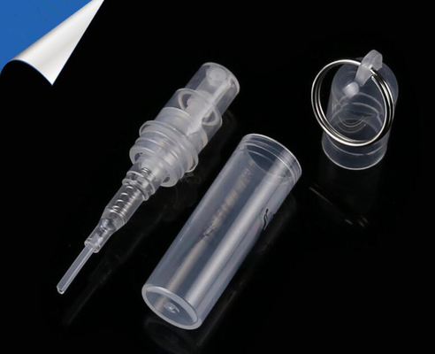 Transparent 2ml 3ml 4ml 5ml small plastic perfume bottle  with keychain