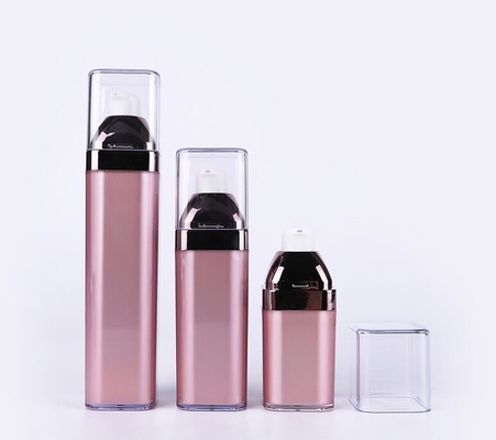 China Supplier cosmetics bottles Cosmetic packaging  square skincare airless pump bottle