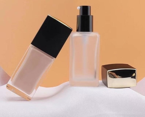 30ml 1oz Hot sale square glass cosmetic BB cream bottle