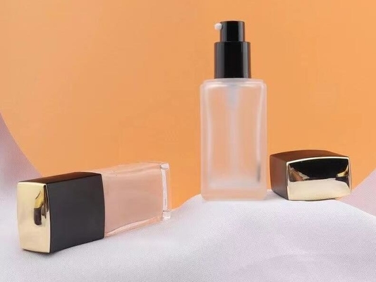 30ml 1oz Hot sale square glass cosmetic BB cream bottle