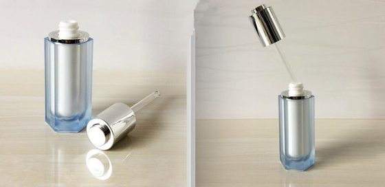 Multifunctional frosted  acrylic cosmetic perfume dropper bottle acrylic essential oil bottle