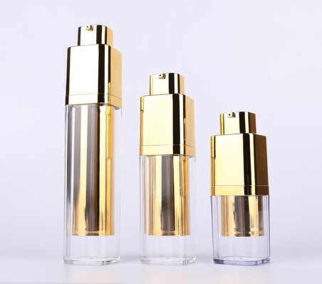 Empty 15ml 30ml 50ml Skin Care Cream Cosmetic Packaging  Square twist Rotate Airless Bottle