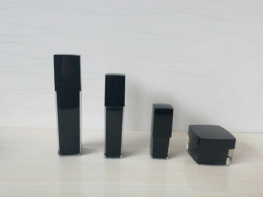 China high quality 15ml 30ml 50ml square acrylic plastic luxury cosmetic lotion pump bottle packaging