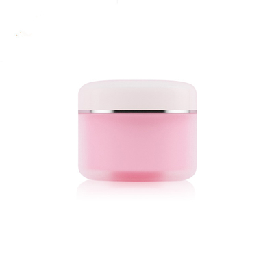 100g Matt pink PP cosmetic packaging Double wall Jar