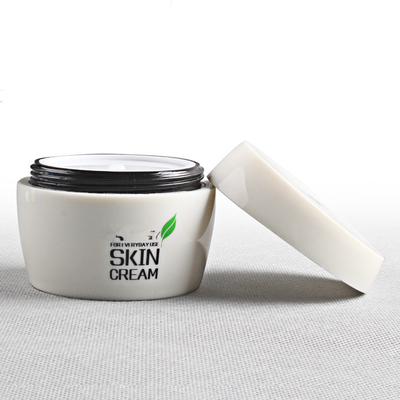 50ml 30ml plastic eco-friendly empty small cosmetic jar seal 50 ml white for makeup packaging skincare cream with screw
